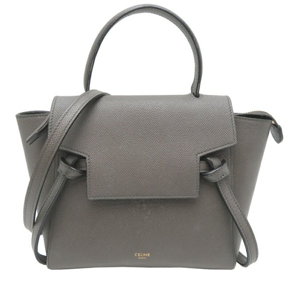 CELINE Gray Leather Bag - Picture 1 of 10